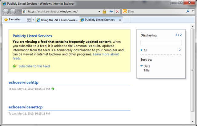 Publicly Listed Services