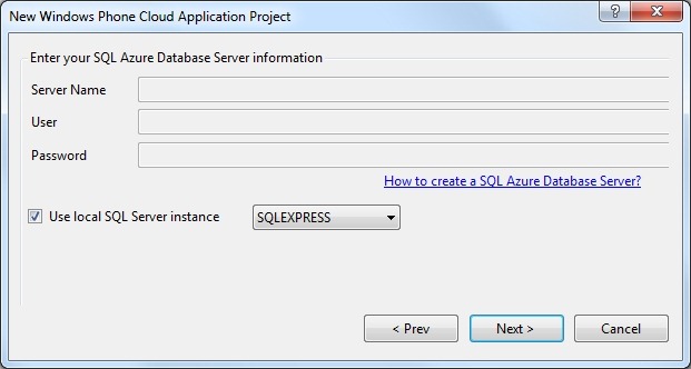 Using SQL Azure Locally