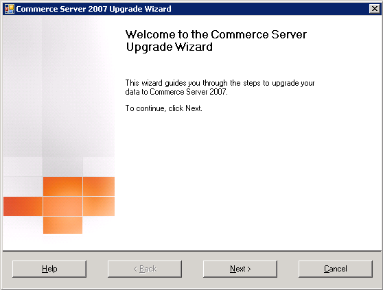 CS 2007 Upgrade Wizard: Welcome